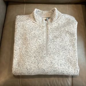 Mens grey half zip pullover sweater
